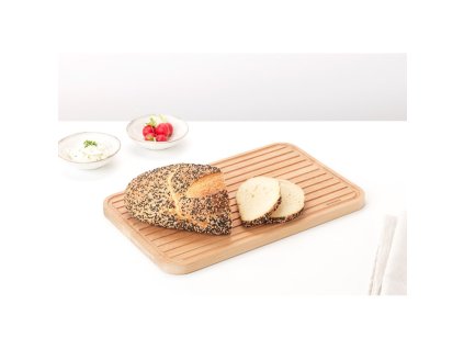 Snijplank 25 x 40 cm, voor brood, bruin, hout, Brabantia