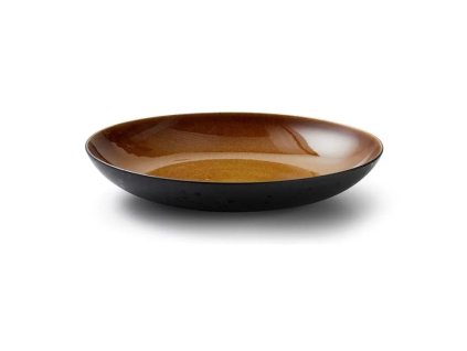Slaschaal 40 cm, zwart/amber, Bitz