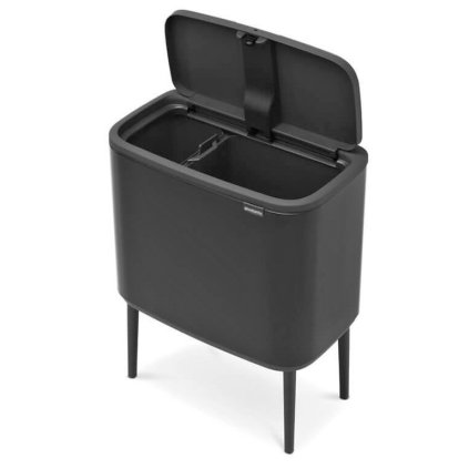 Touch prullenbak BO 11 + 23 l, mat zwart, Brabantia