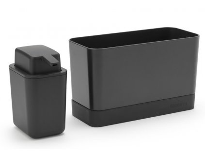 Aanrechtbakje met zeepdispenser, grijs, Brabantia