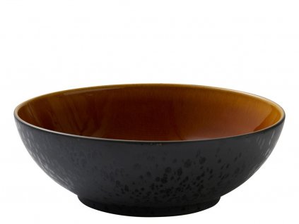Slaschaal 30 cm, zwart/amber, Bitz