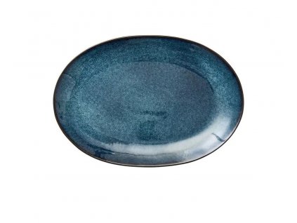 Serveerschaal 36 x 25 cm, zwart/donkerblauw, Bitz