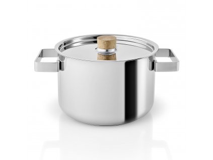 Pan NORDIC KITCHEN 3 l, 18 cm, deksel met houten handvat, roestvrij staal, Eva Solo