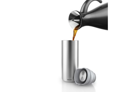Reisbeker TO GO 350 ml, marmergrijs deksel, roestvrij staal, Eva Solo