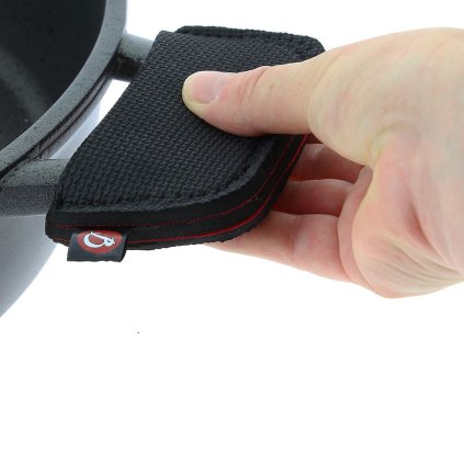 Pannenlap 11 cm, set van 2 stuks, zwart, neopreen, de Buyer