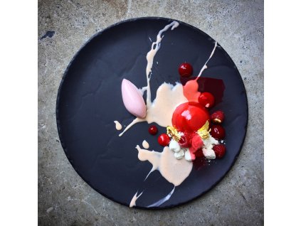 Dineerbord BASALT 28,5 cm, leisteeneffect, keramiek, REVOL