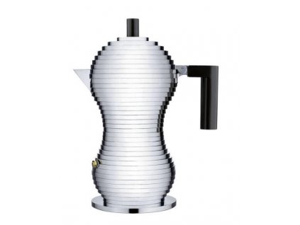 Espresso-percolator PULCINA 70 ml, zwart handvat, Alessi