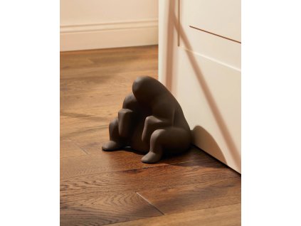 Deurstopper DEDE, 2 kg, zwart, Alessi