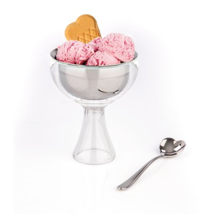 IJscoupe BIG LOVE, met lepel, oranje, Alessi