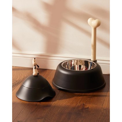 Hondenvoerbak LUPITA 1,5 l, zwart, Alessi