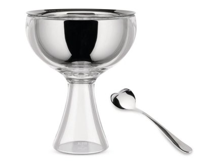 IJscoupe BIG LOVE, met lepel, grijs, Alessi
