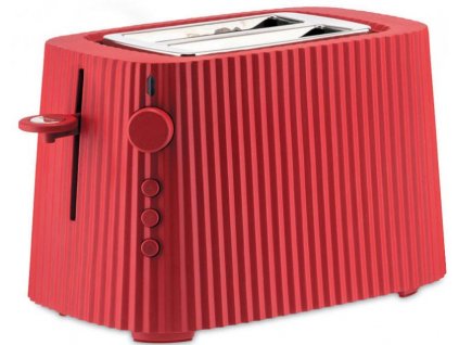 Broodrooster PLISSE, 2 sleuven, rood, Alessi