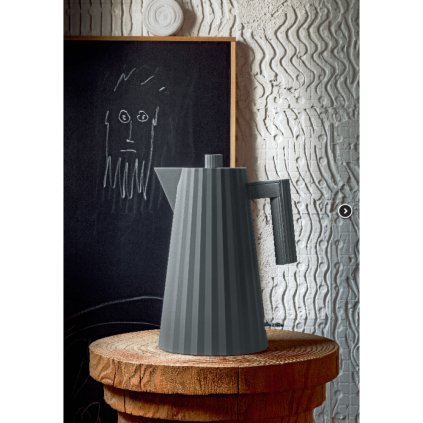 Waterkoker PLISSE 1,7 l, grijs, Alessi