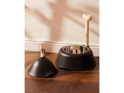 Hondenvoerbak LULA 600 ml, zwart, Alessi