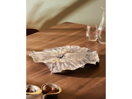 Decoratief dienblad LOTUS 45 cm, roestvrij staal, Alessi