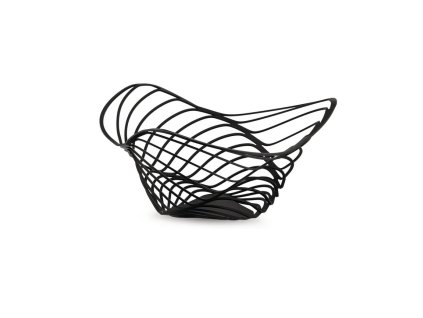 Fruitschaal TRINITY 33 cm, hoog model, zwart, Alessi