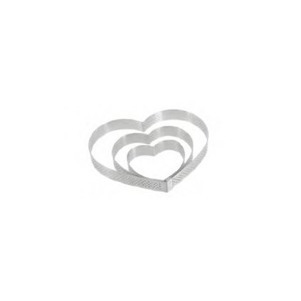 Bakring 18 cm, hartvormig, RVS, de Buyer