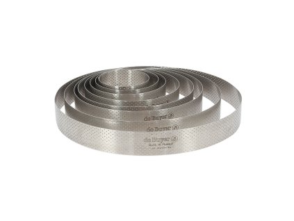 Taartring 20,5 cm, rond, roestvrij staal, de Buyer