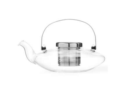 Theepot met infuser LEAF 500 ml, glas/roestvrij staal, Viva Scandinavia