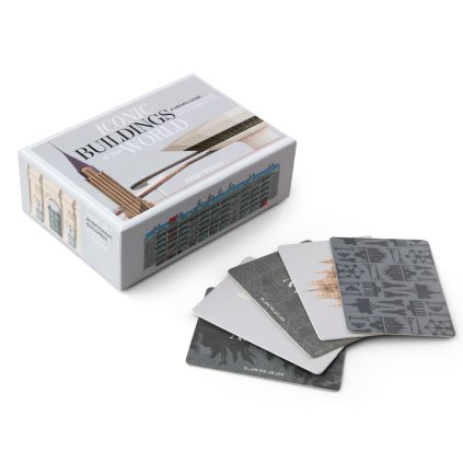 Spel Memory ICONIC BUILDINGS, 50 kaartjes, Printworks