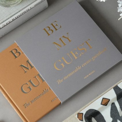 Gastenboek, beige / geel, Printworks