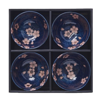 Eetkom NAVY & PINK SAKURA, set van 4 stuks, 300 ml, MIJ