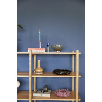 Vaas/waxinelichthouder ASTRO groen/blauw, glas, Hübsch
