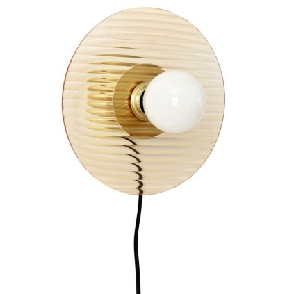 Wandlamp HALO 25 cm, amber, Hübsch