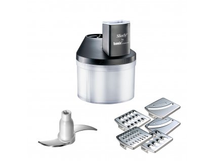 Hakmolen met accessoires SLICESY voor Bamix staafmixer, zwart, Bamix