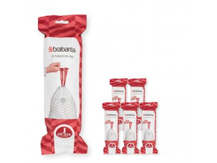 Vuilniszakken J PERFECTFIT 20-25 l, 120 stuks, Brabantia