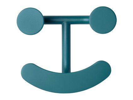 Ophanghaak HAPPY 15 cm, turkoois, staal, Fritz Hansen