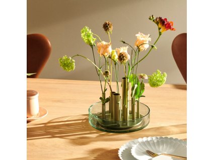 Vaas IKERU 19 cm, groen, glas, Fritz Hansen