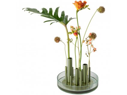 Vaas IKERU 19 cm, groen, glas, Fritz Hansen
