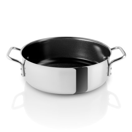 Roestvrij staal sauteerpan met antiaanbaklaag keramisch binnenoppervlak O 24 cm Eva Solo