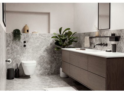 Wc-rolhouder RIM 15 cm, zwart, aluminium, Zone Denmark