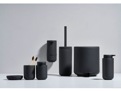 Toiletborstel met houder UME 39 cm, zwart, keramiek, Zone Denmark