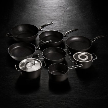 Steelpan ADAMANT 18 cm, zwart, aluminium, Fissler