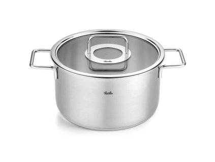 Hoge braadpan PURE 24 cm, zilver, roestvrij staal, Fissler