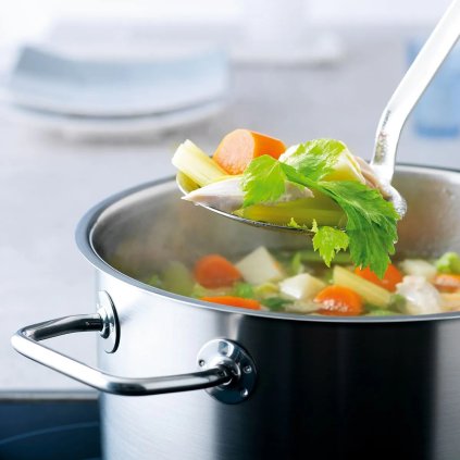Hoge braadpan VISEO 20 cm, zilver, roestvrij staal, Fissler