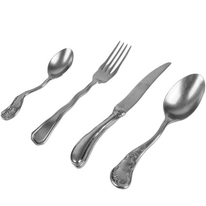 Bestekset DIESEL CLASSIC ON ACID, 4-delig, zilver, roestvrij staal, Seletti