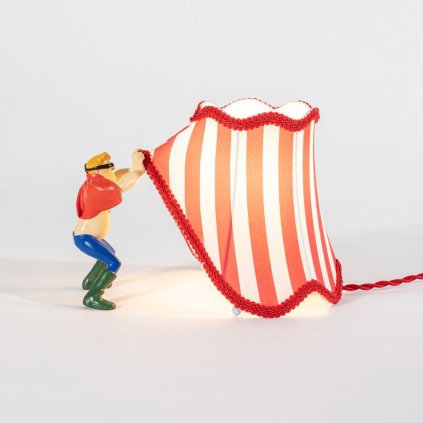 Tafellamp CIRCUS ABATJOUR SUPERMAN 26 cm, veelkleurig, kunststof, Seletti