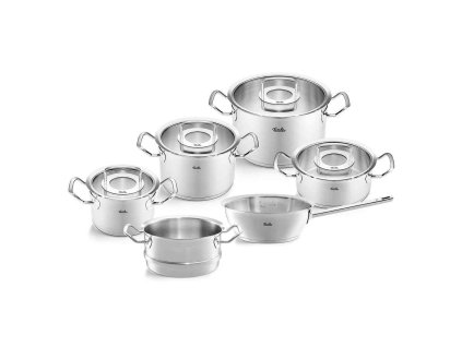 Pannenset ORIGINAL PROFI, 6-delig, zilver, roestvrij staal, Fissler