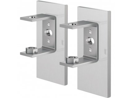 Muurbeugel LINEA, set van 2, mat, roestvrij staal, Zack
