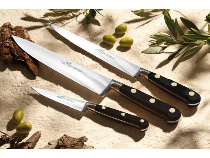 Koksmes IDÉAL 20 cm, messing klinknagels, zwart, Lion Sabatier