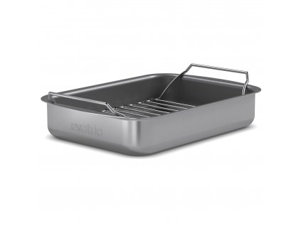 Braadslee PROFESSIONAL 26 x 19 cm, met rek, grijs, aluminium, Eva Solo
