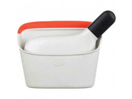 Stoffer en blik GOOD GRIPS 19 cm, wit, kunststof, OXO