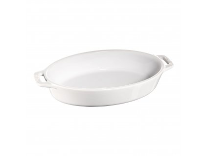 Ovenschaal 23 cm, wit, keramiek, Staub