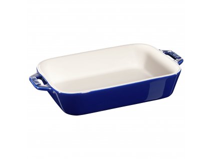 Ovenschaal 20 x 15 cm, blauw, keramiek, Staub