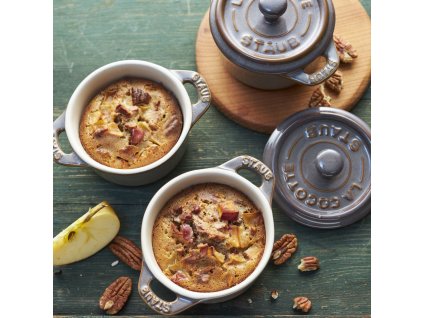 Cocotte 10 cm, set van 4 stuks, grijs, keramiek, Staub