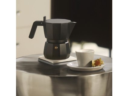 Espresso-percolator MOKA 70 ml, zwart, aluminium, Alessi